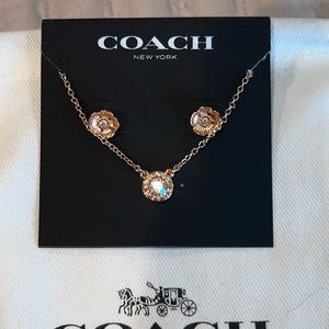 NWT Coach Earring & Necklace Set